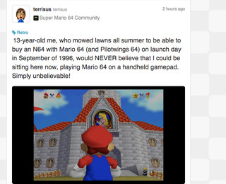 Illustration for article titled Miiverse Reacts To Super Mario 64 On Wii U